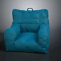 Modern Blue Inflatable Fabric Chair With Comfortable Design And Portable Handle