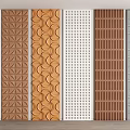 Various Patterns Textured Wooden White Gray Wall Paneling for Interior Design