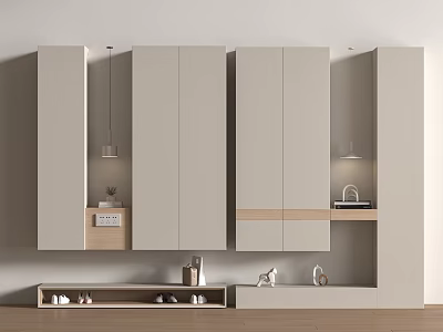 Modern Creamy Entrance 3d model