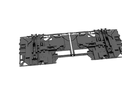Precision Engineered Metal Component With Intricate Framework And Multiple Connection Holes 3d model