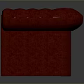 Classic Red Leather Tufted Armchair Featuring Elegant Brass Nailhead Trim Design