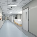 Modern Hospital Outpatient Clinic Space With Beds And Medical Equipment