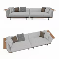 Modern double sofa three-seat sofa 3d model