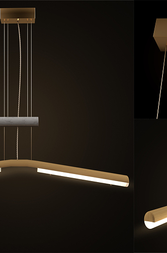 Modern chandelier luminaire 3d model