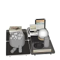 Elegant Decorative Ornament Collection With Books Photo Frames Sphere And Cylindrical Decor