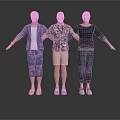 Three Men Standing With Arms Outstretched In Different Casual Outfits