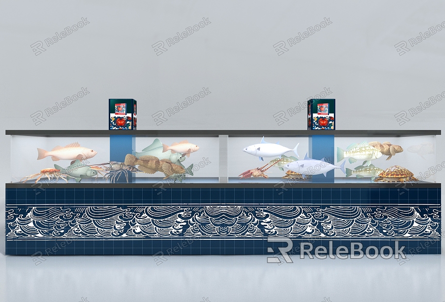 Aquarium Aquatic Area Supermarket Aquatic Area Vegetable Market Fish Shop Seafood Supermarket Seafood Fish model