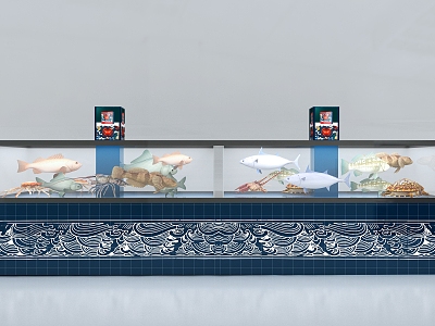 Aquarium Aquatic Area Supermarket Aquatic Area Vegetable Market Fish Shop Seafood Supermarket Seafood Fish model