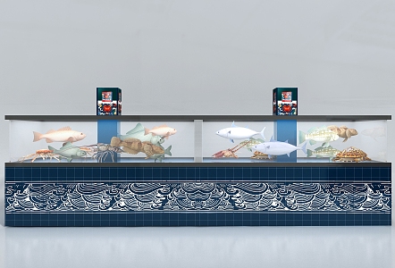 Aquarium Aquatic Area Supermarket Aquatic Area Vegetable Market Fish Shop Seafood Supermarket Seafood Fish 3d model