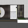 New Chinese Style View Wall Courtyard View Wall Home View Wall Stacked Water View Wall 3d model