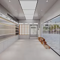 RUISA Specialty Store Modern Exterior With Glass Doors And Shelf Display Area