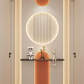 Cream Simple Style Arc Light Strip No Main Light Corridor End View Entrance 3d model