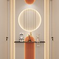 Cream Simple Style Arc Light Strip No Main Light Corridor End View Entrance 3d model