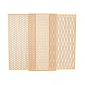 Golden Laser Cut Wall Decor With Intricate Geometric And Traditional Patterns