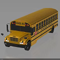 Yellow School Bus With School Bus Lettering Stop Sign And Windows