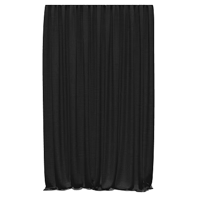 Black Vertical Striped Curtain Modern Design For Home Interior Decoration 3d model