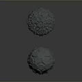 Ten Different Textured Spheres With Various Patterns On Gray Background With Reflections