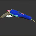 Blue Handheld Electric Power Tool With Cutting Disc And Power Cord