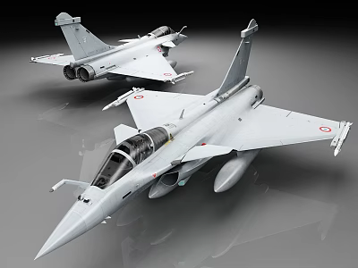 Detailed Military Jet Scale Models With Streamlined Design And Gray Finish 3d model