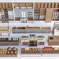 Wooden Display Shelves For Retail Store With Modern Design And Multiple Layers Display Various Products