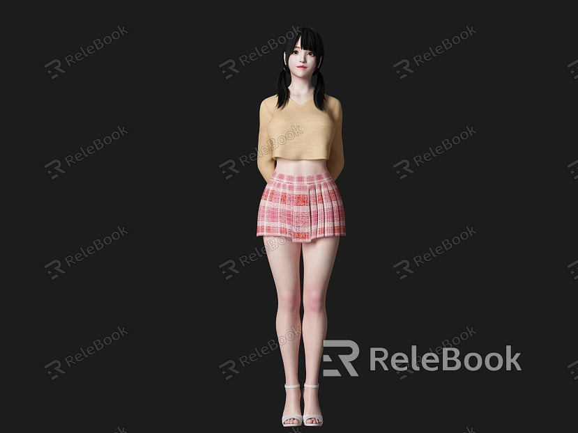 beautiful woman character model