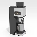 Electric Coffee Maker Modern Black And Silver Design With Digital Display And Stainless Steel Cup 3d model