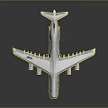 Large Passenger Airplane With Four Engines Tail Fin And Shiny Exterior Design