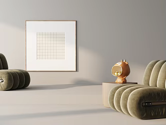 Modern Single Sofa Leisure Chair 3d model
