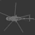 Olive Green Military Transport Helicopter With Multiple Round Windows And Landing Gear