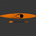 Lightweight Orange Kayak with Paddle for Outdoor Recreational Water Activities