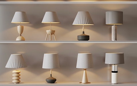 Table lamp combination 3d model