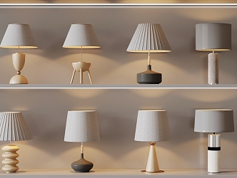 Table lamp combination 3d model