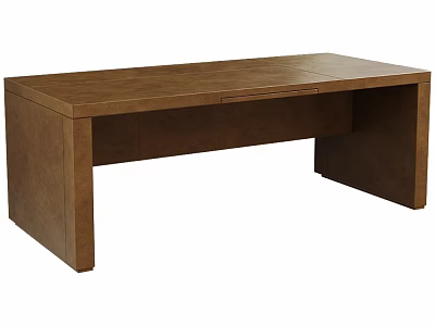 Simple Wooden Dining Table with Rectangle Design and Sturdy Structure for Home Use 3d model