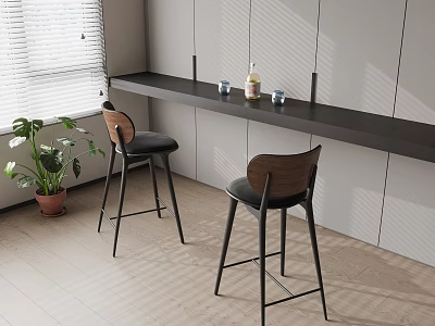 Modern Bar Chair Combination Bar Chair 3d model