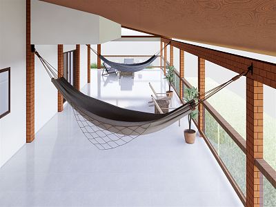 Modern Hammock 3d model