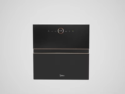 Black Midea Kitchen Appliance With Built In Design And Control Panel 3d model