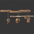 Wooden Household Drying Rack With Clips For Hanging Clothes Towels And Small Items