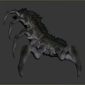 Red Eyed Armored Mythical Creature With Multiple Legs And Spiked Carapace Design