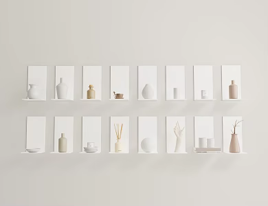 Modern Ornaments Combination Storage Rack Bookshelf Decorative Ornaments 3d model