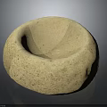 Natural Rustic Stone Decorative Bowl With Round Shape And Rough Textured Surface For Home Interior