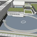 Modern Sales Office Architecture Exhibition Hall Architecture Art Gallery Architecture 3d model