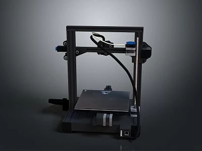 Modern 3D Printer With Metal Frame And Print Bed For Printing Projects 3d model