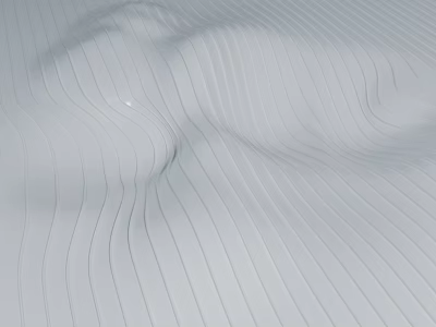 Elegant White Wavy Line Textured Background Wall For Modern Interior Decor 3d model