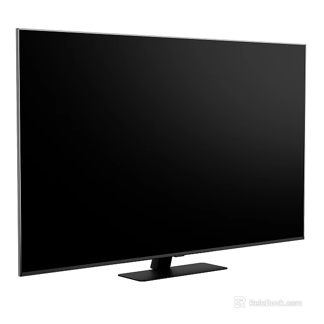 Modern Black Flat Screen Television With Sleek Design And Stable Stand 3d model 