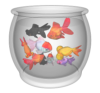 Modern fish tank 3d model