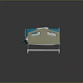 Adjustable Medical Bed With Blue Mattress White Pillow And Wheels For Patient Care