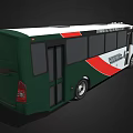 School bus passenger bus shuttle bus low face number low model simple model game video level super realistic 3d model