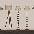 Ancient Style Floor Lamp 3d model