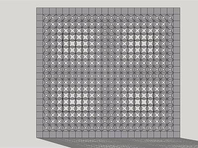 Elegant Modern Outdoor Pergola With Geometric Lattice Pattern And Gray Structure 3d model