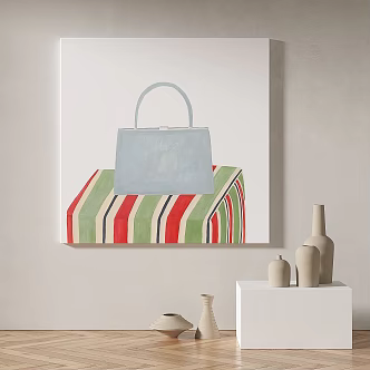 Modern minimalist abstract decorative painting 3d model